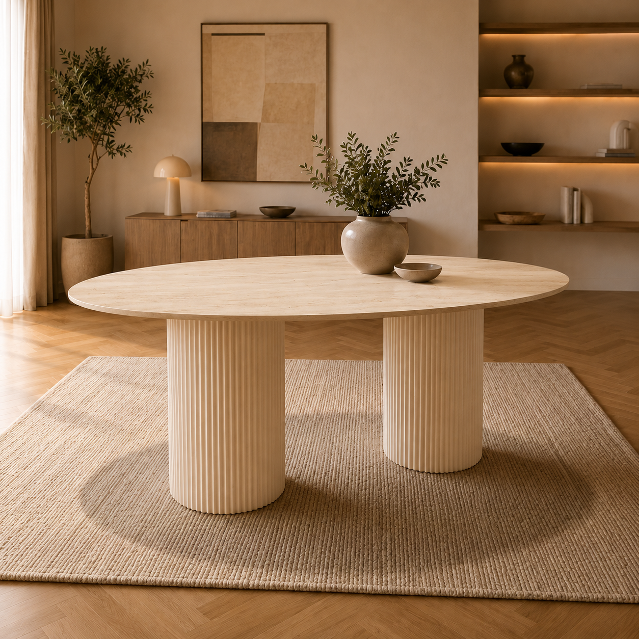 Bergamo Eettafel Afmetingen 180 × 100 × 75 cm