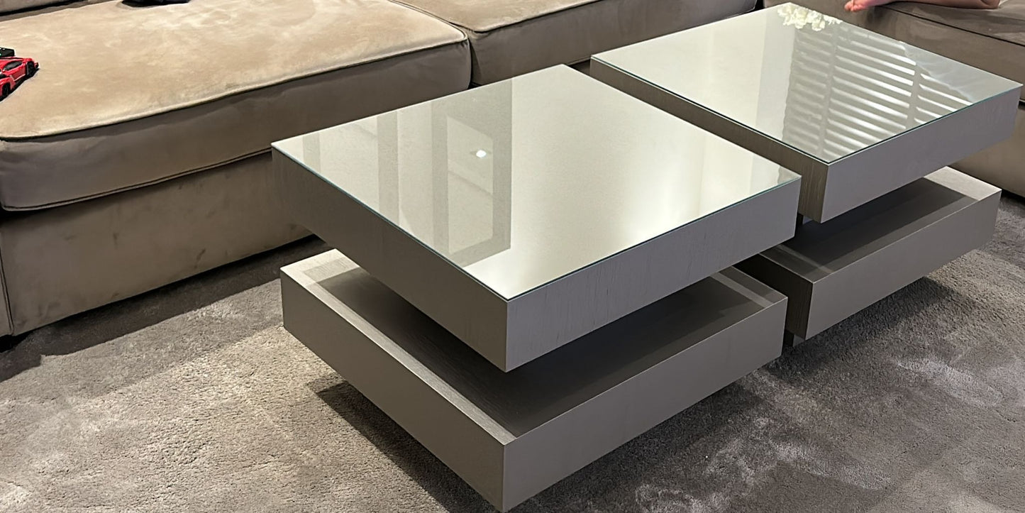 Hamburger Coffee Table 60x60cm Platin 3 Oak