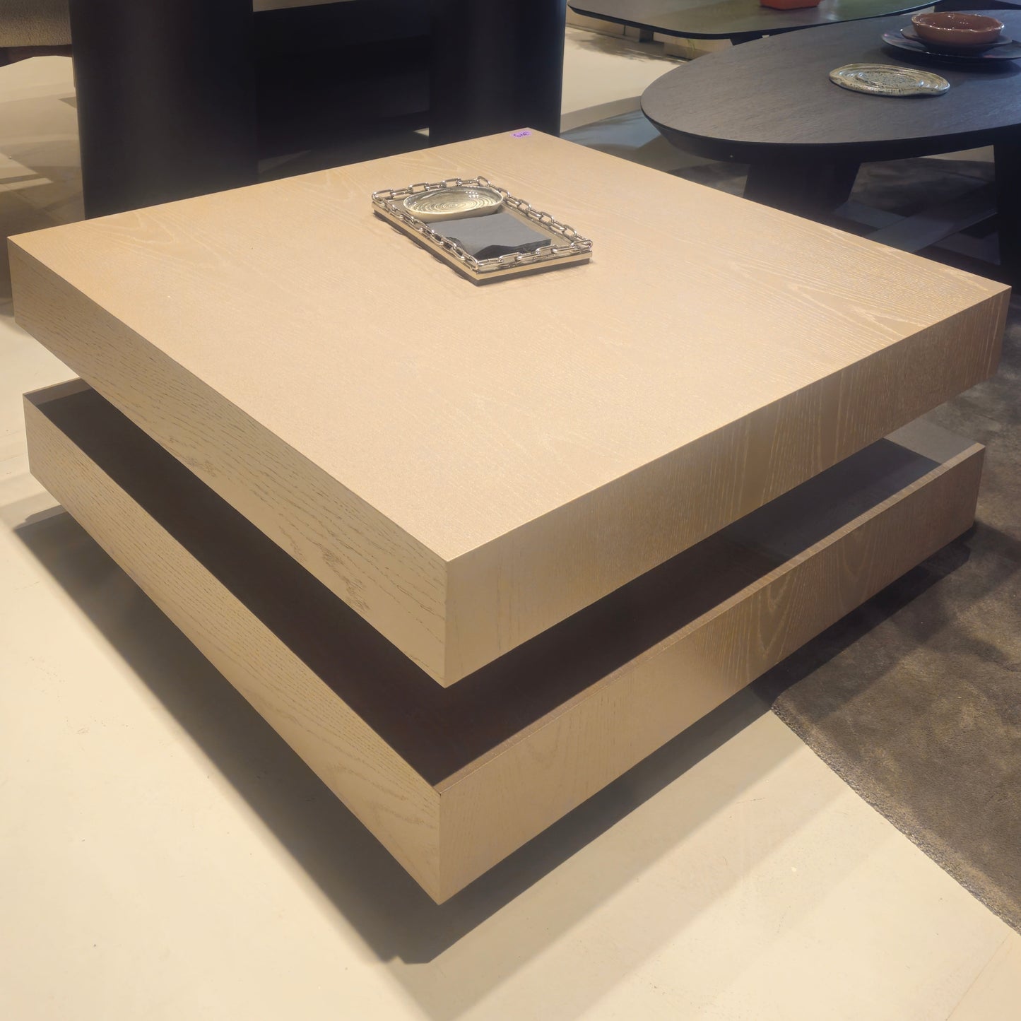 Hamburger Coffee Table 80x80 Platin 3 Oak