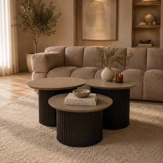 Slim Salontafel Set Zwart | Showmodel Outlet | Direct Leverbaar