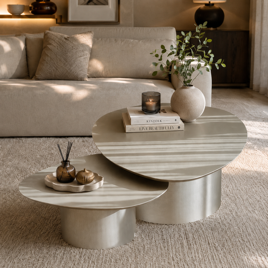 Torino Salontafel Set | Platina 3 MDF | Showmodel Outlet | Direct Leverbaar
