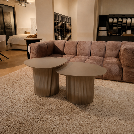 Torino Sidetable Set | Platina 3 MDF | Showmodel Outlet | Direct Leverbaar