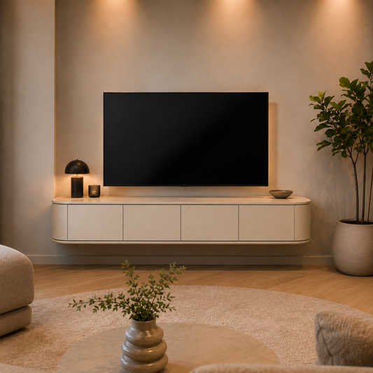 Magic TV Meubel 180 × 40 cm – Crème MDF | Outlet Showmodel | Direct Leverbaar