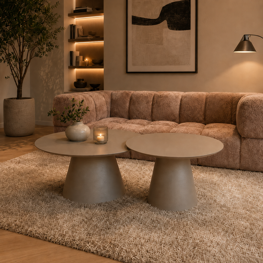 Bubble Salontafel Set – Platina 3 Eiken Fineer | Outlet Showmodel | Direct Leverbaar