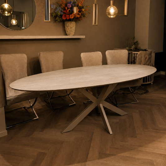 Bergamo Eettafel Afmetingen  240 × 100 × H76 cm