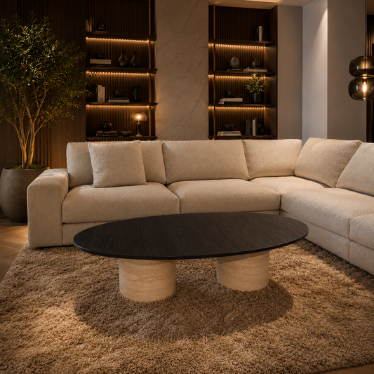 Bergamo Salontafel – Como Poot Afmetingen  150 × 75 × H40 cm