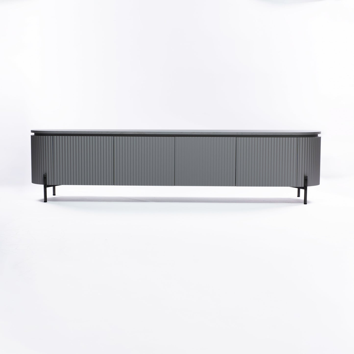 Stone TV Ünitesi 220cm Krem MDF Siyah Metal Ayak – 2. ürün görseli