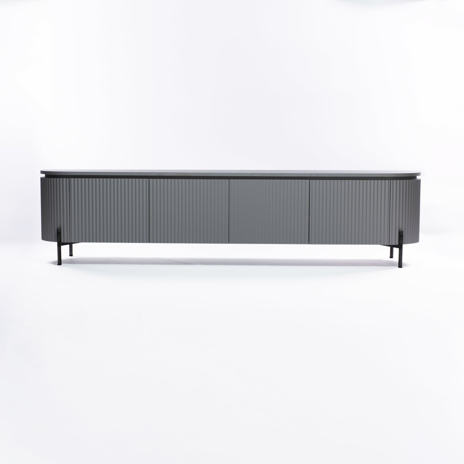 Stone TV Ünitesi 220cm Krem MDF Siyah Metal Ayak – 2. ürün görseli