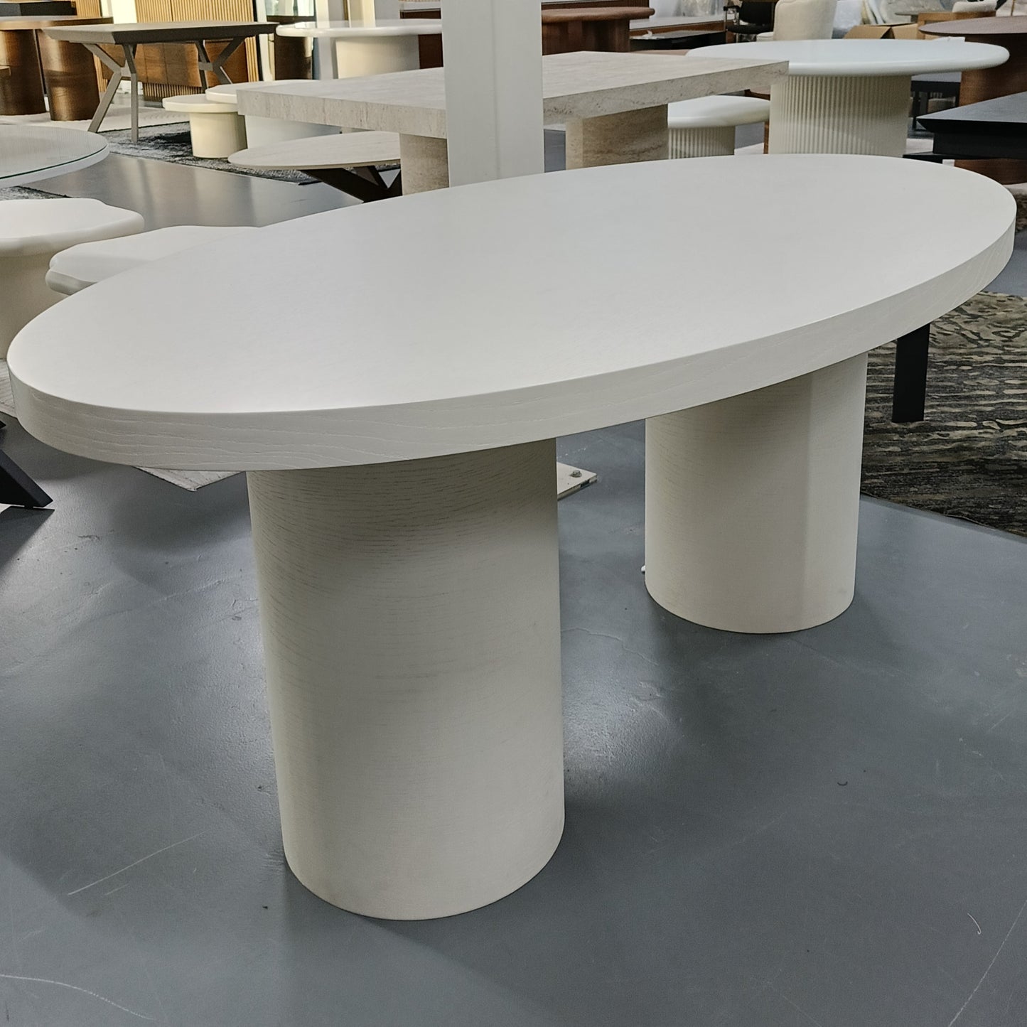 Datca eettafel – Como poot, beige eiken - detailfoto