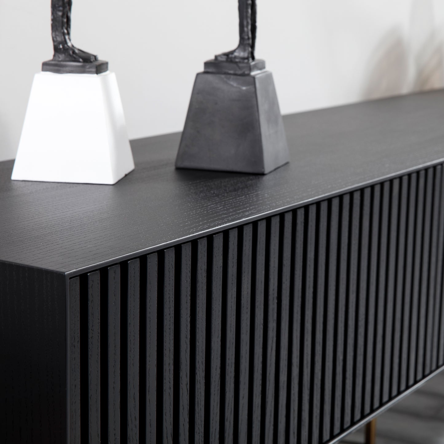 Strip Tv Stand Black Oak