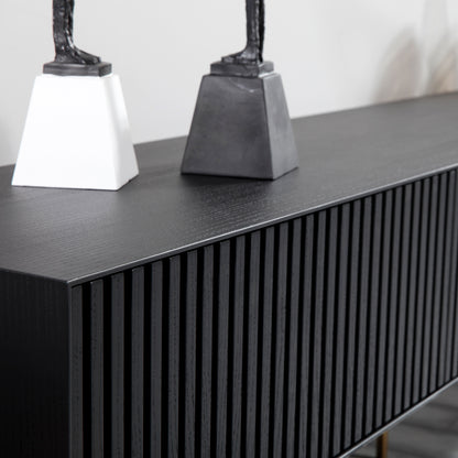 Strip Tv Stand Black Oak