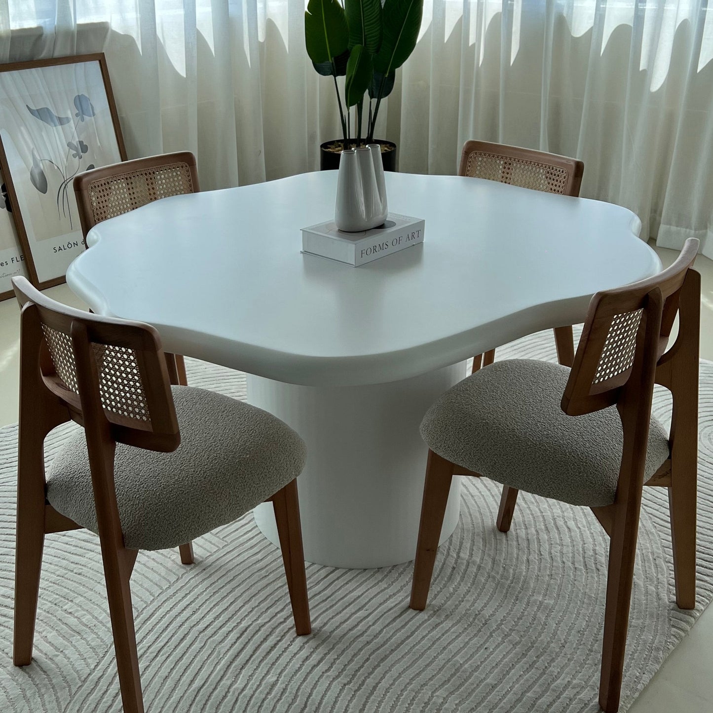 Ventana Yemek Masası – Beyaz MDF – 2. ürün görseli