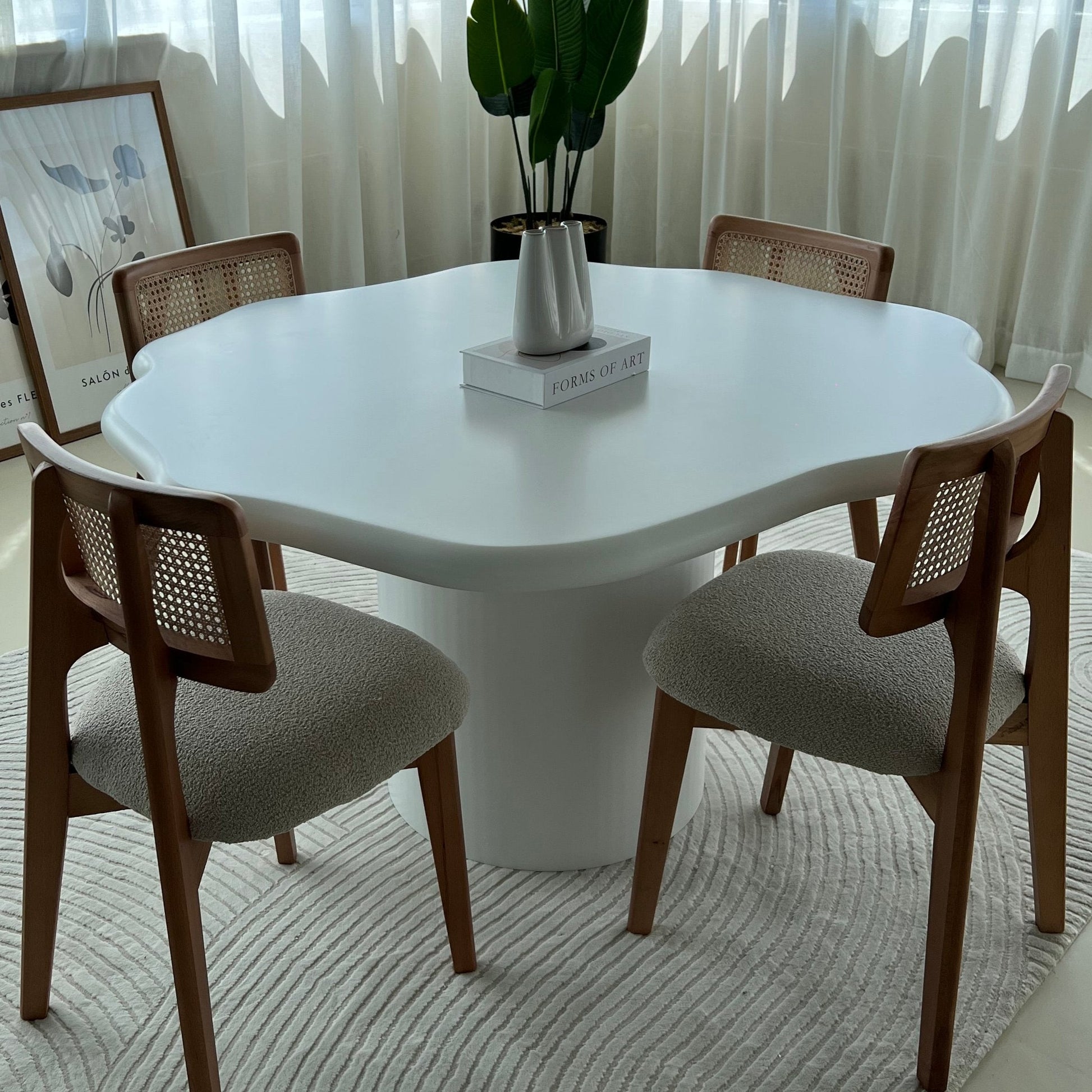 Ventana Yemek Masası – Beyaz MDF – 2. ürün görseli