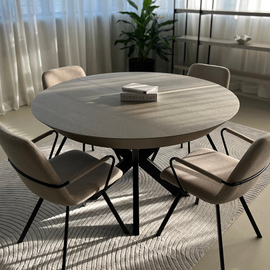 Spider round dining table platin 3