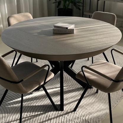 Spider round dining table platin 3