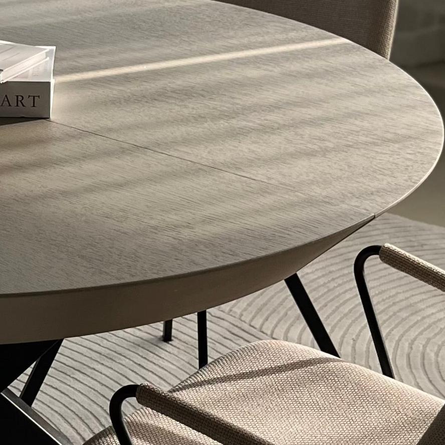 Spider round dining table platin 3