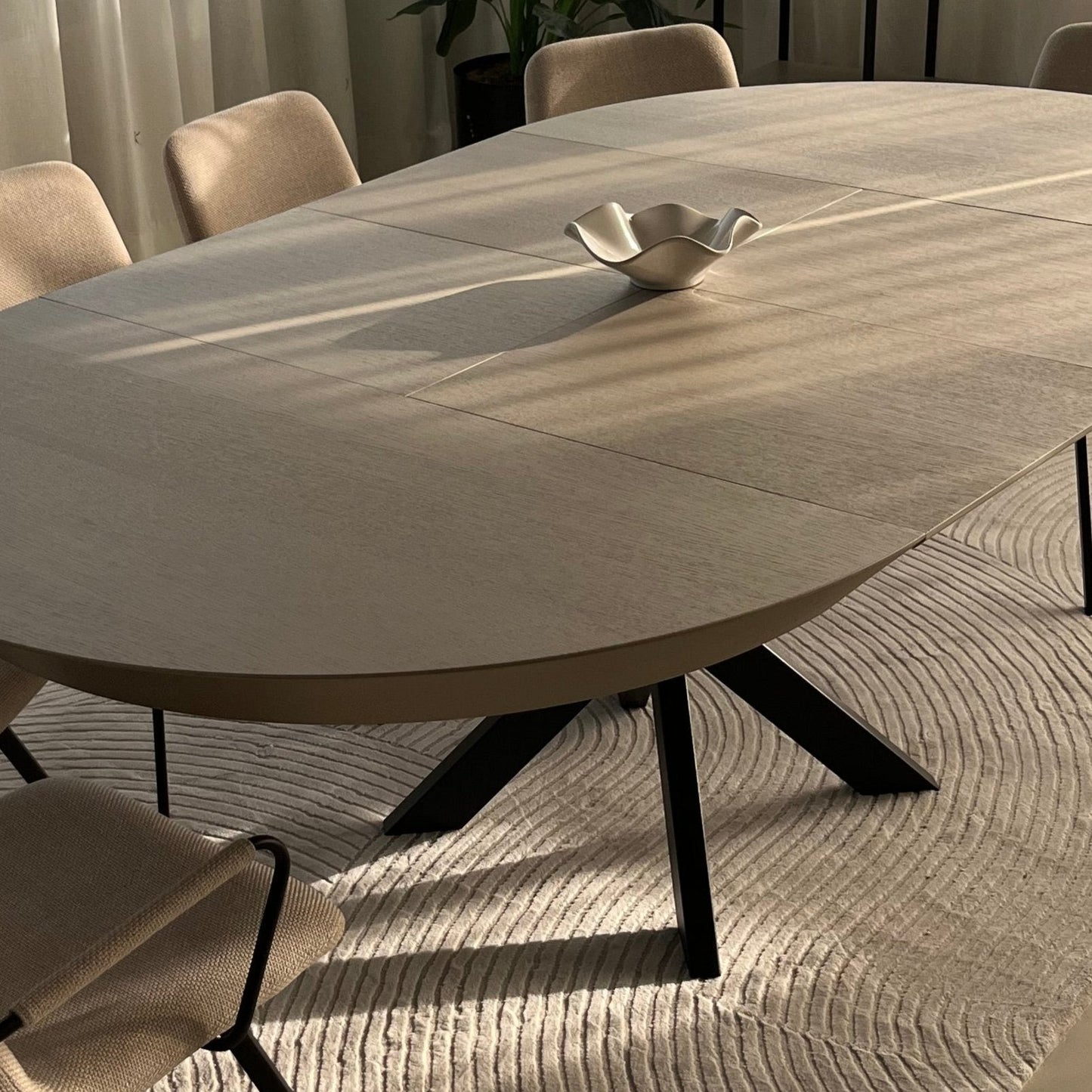Spider round dining table platin 3