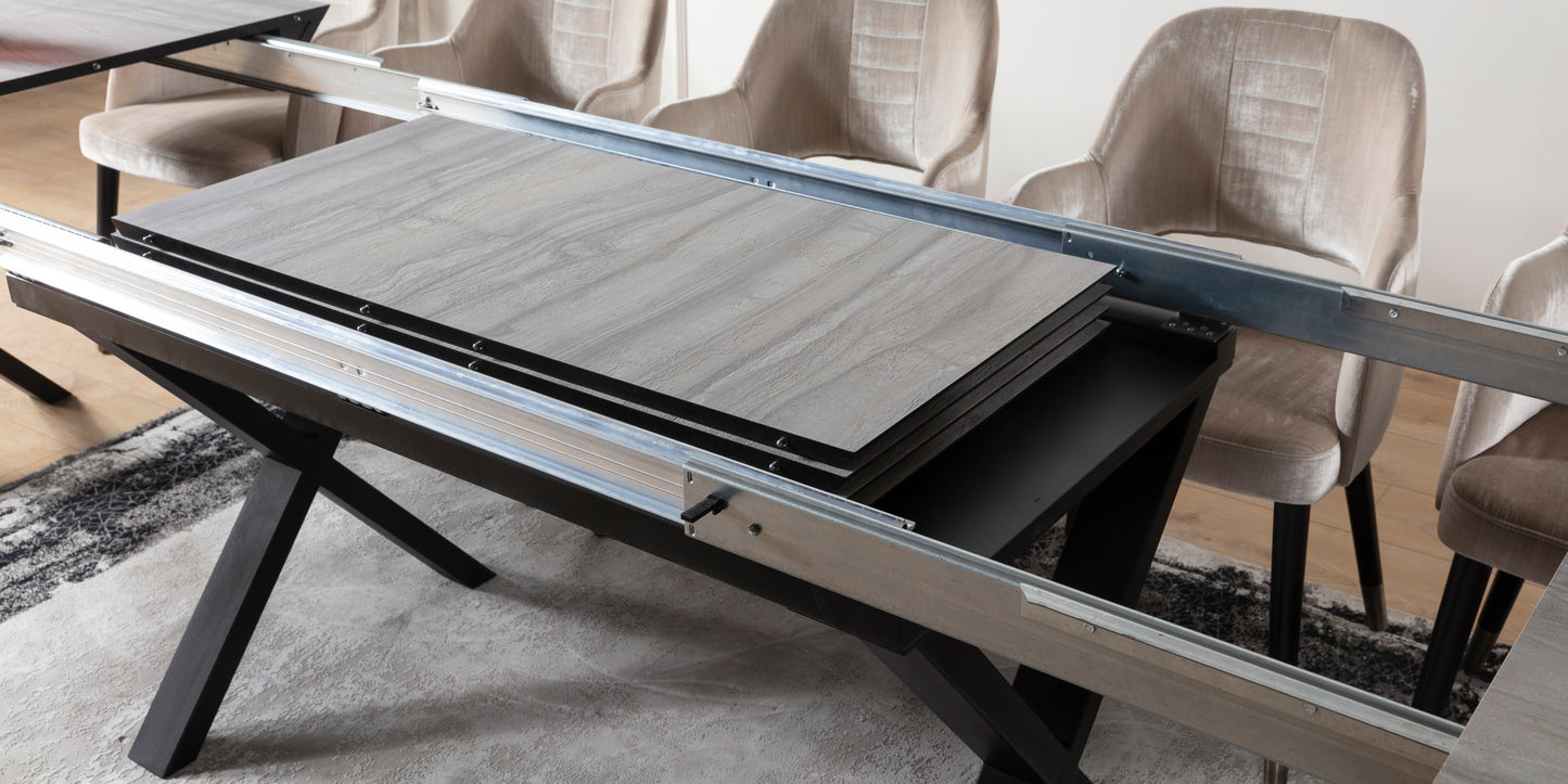 Royal Extention Dining Table Stone Hpl