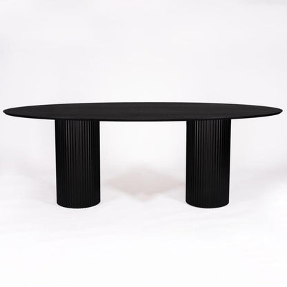 Bergamo eettafel - Tweety poot, zwart eiken - detailfoto