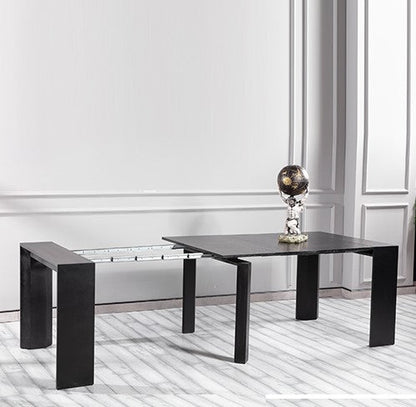 Max extention dining table black oak