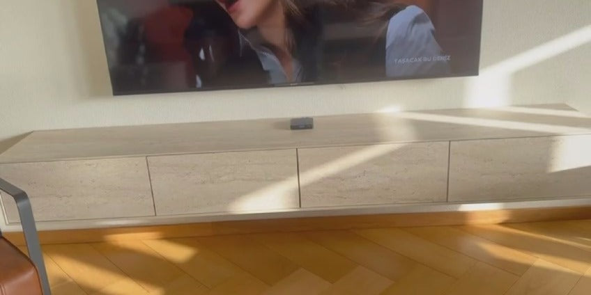 Angel Tv Stand Travertine Hpl