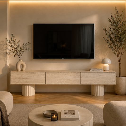 Angel TV-meubel – travertin HPL 220cm