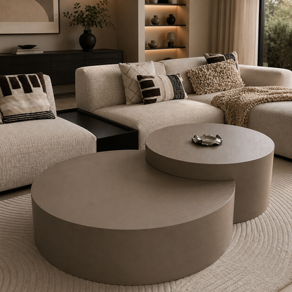 Arizona salontafel – set van twee, Platin 3 eiken