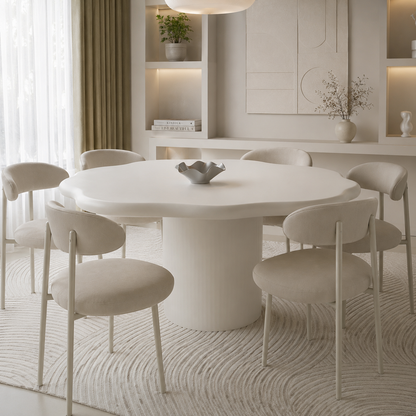 Ventana Yemek Masası Krem MDF – genel ürün görünümü