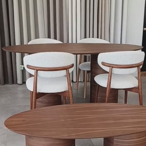 Bergamo Dining Table Como Leg American Walnut