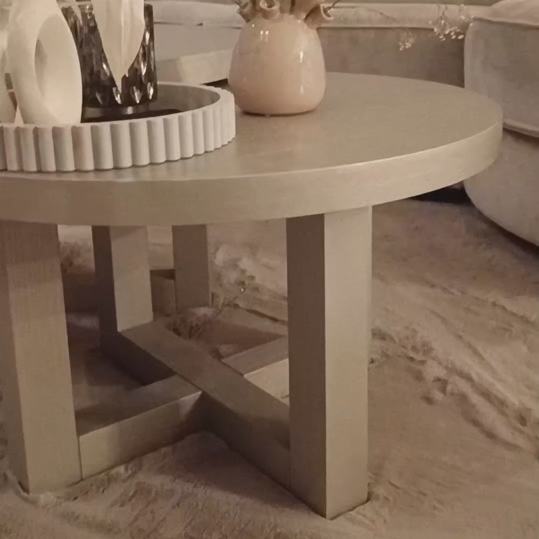Berlin salontafel - Platin 3 eiken - bovenaanzicht