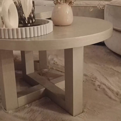 Berlin salontafel - Platin 3 eiken - bovenaanzicht
