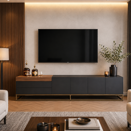 Box TV Ünitesi Açık Gri Ceviz – genel ürün görünümü