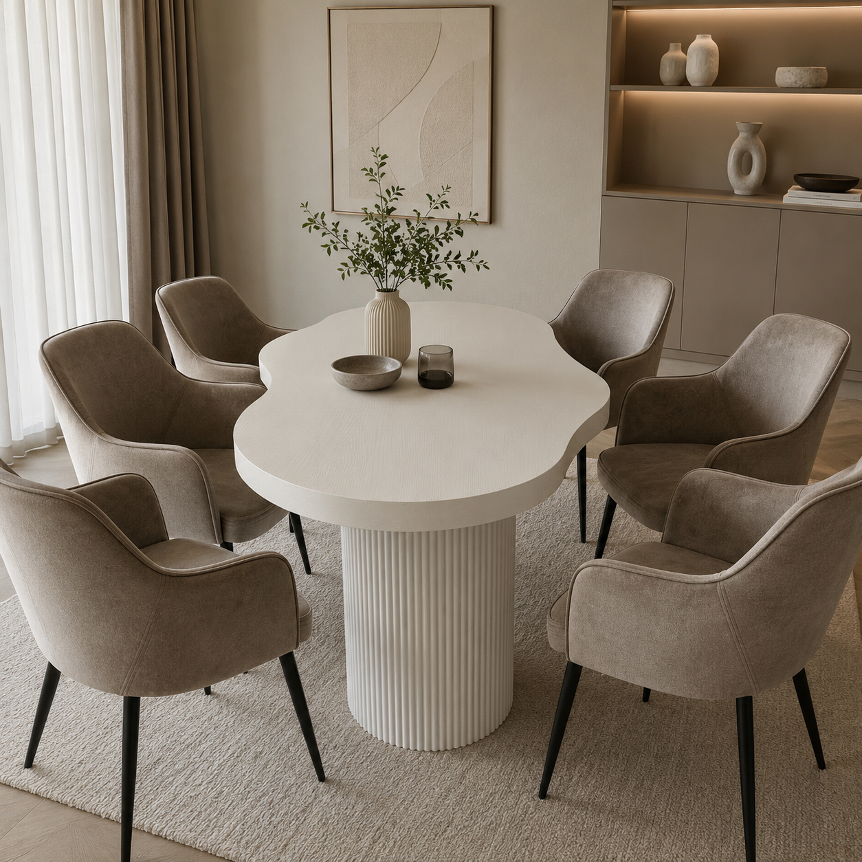 Bugatti eettafel – Tweety poot, beige eiken
