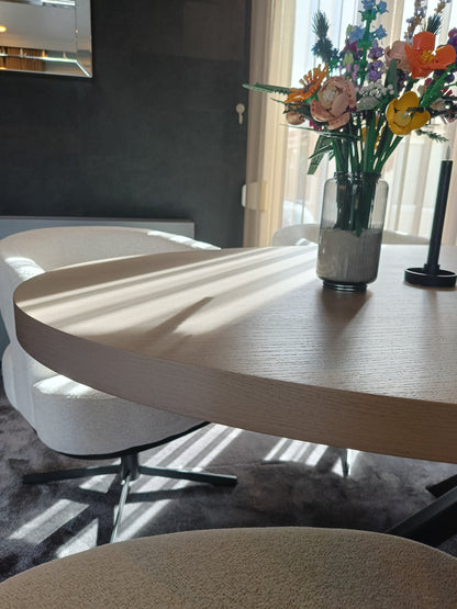 Datca Dining Table Spider Leg Travertine Hpl Traverten Colour Leg