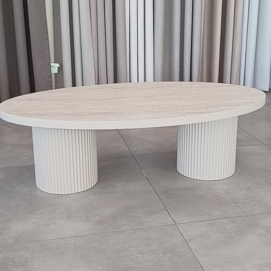 Datca Coffee Table Tweety Leg Travertine Hpl