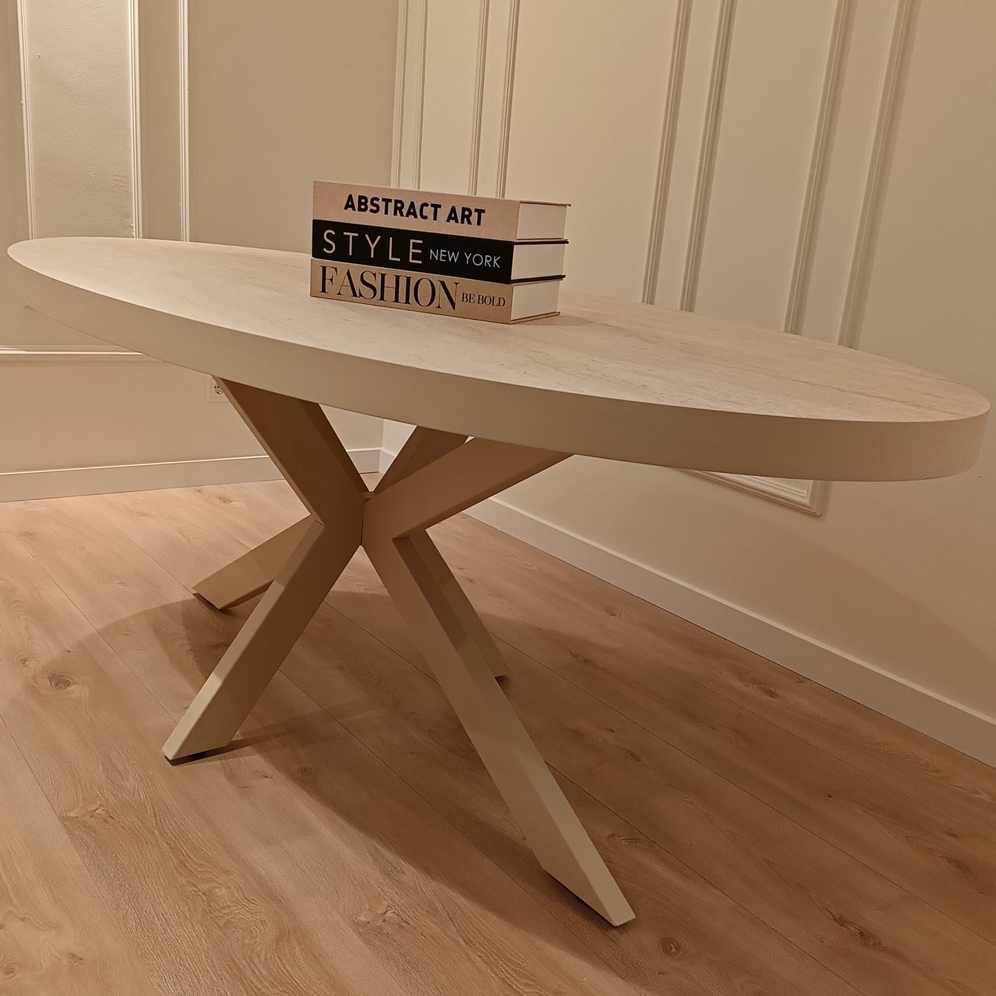 Datca Dining Table Spider Leg Travertine Hpl Traverten Colour Leg