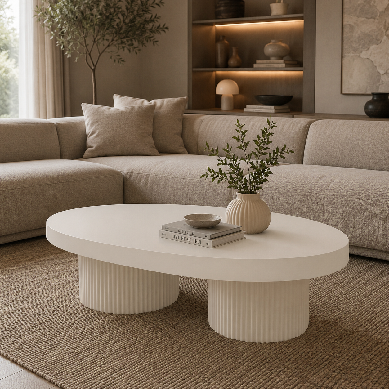 Datca salontafel – Tweety poot, beige MDF