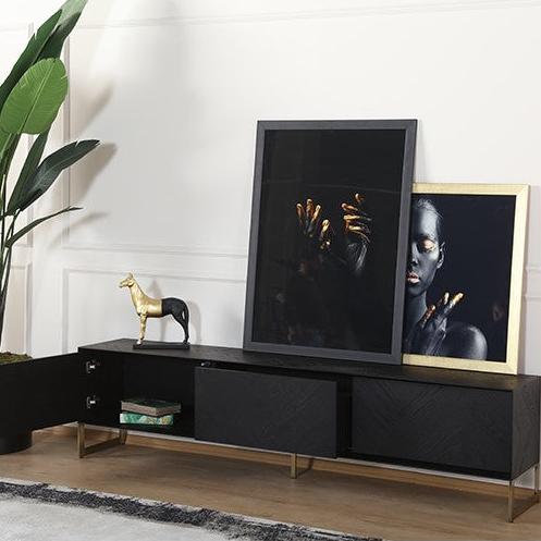 Dream tv stand black oak