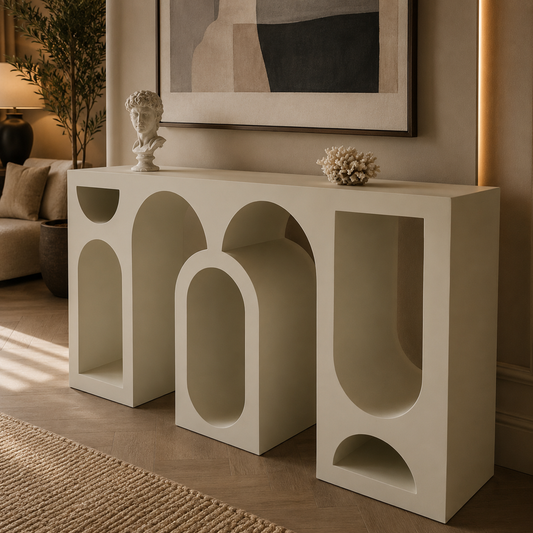Bugatti Konsol Masası Krem MDF – genel ürün görünümü