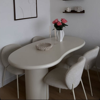 Fasulye dining table como leg