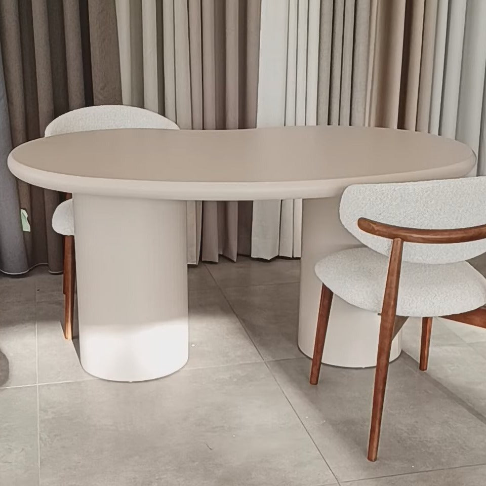 Fasulye dining table como leg