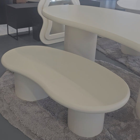 Fasulye Coffee Table Como Leg Beige Mdf