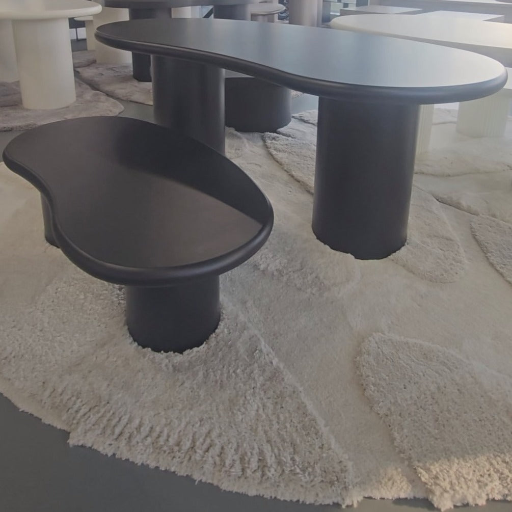 Fasulye Coffee Table Como Leg Beige Mdf