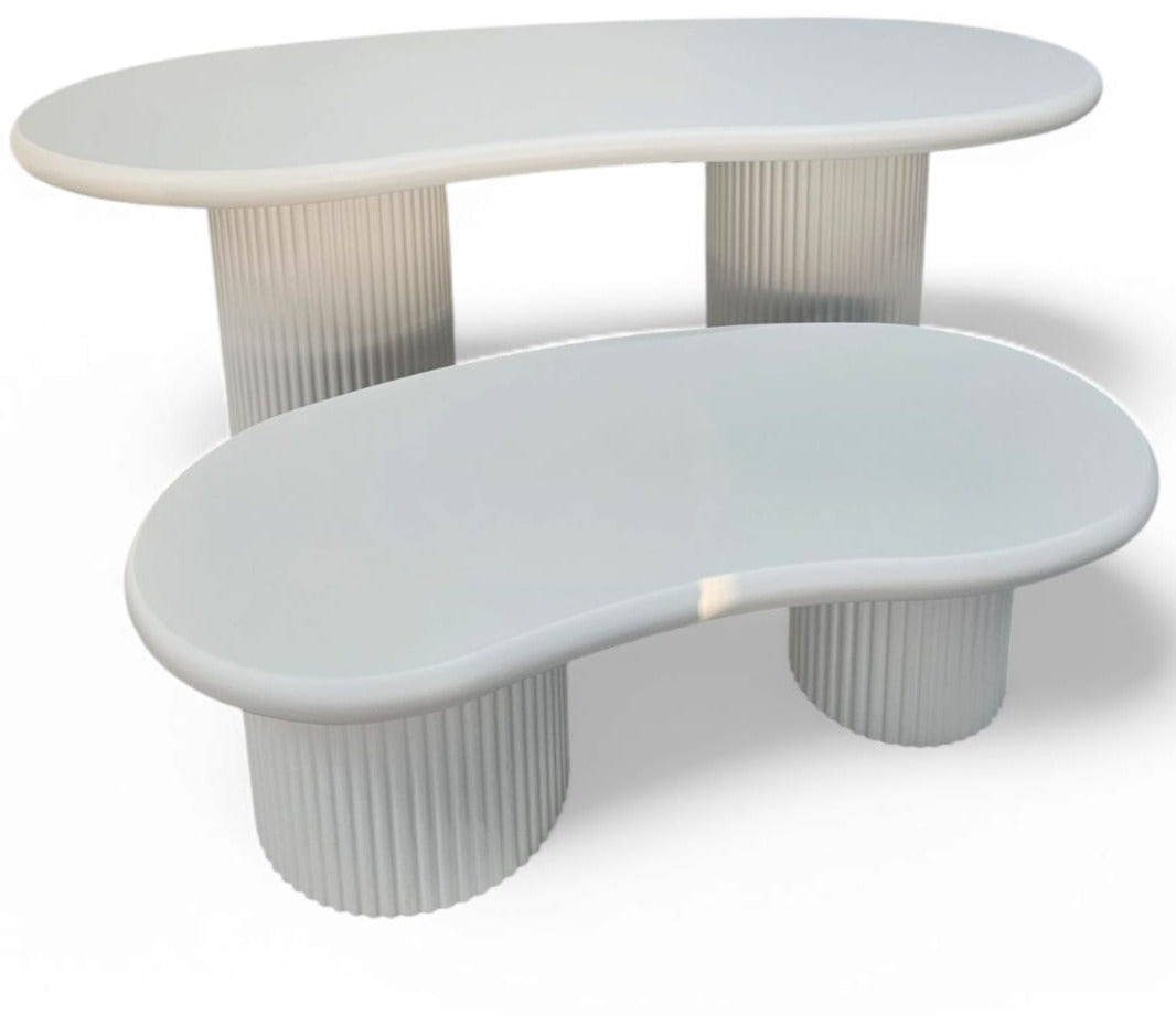 Fasulye eettafel – Tweety poot, off-white - zijaanzicht
