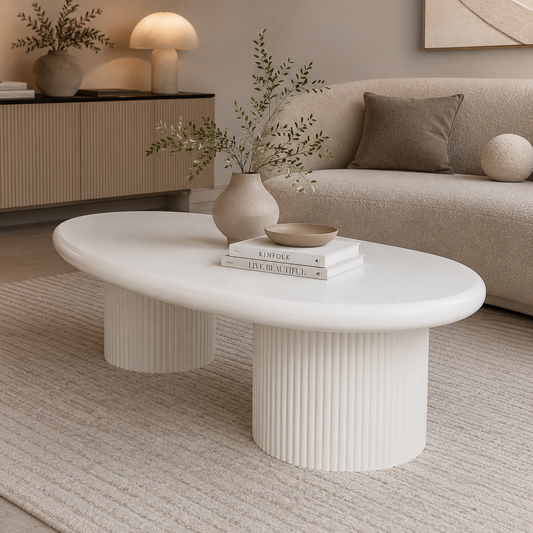 Fasulye salontafel – Tweety poot, off-white