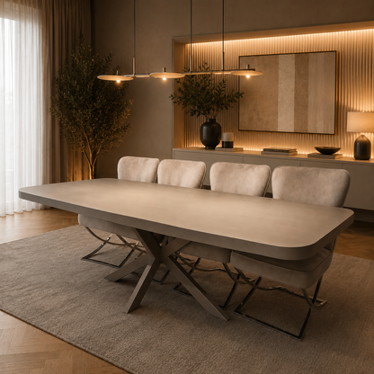 Gana eettafel – spiderpoot, Platin 3 eiken
