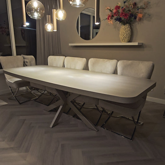 Gana Dining Table Spider Leg Platin 3 Oak