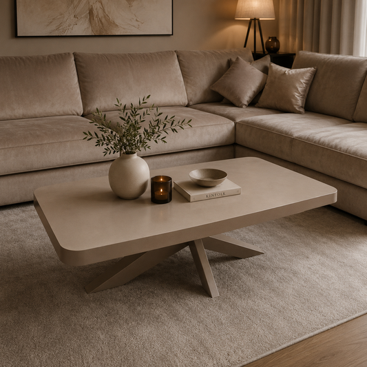 Gana salontafel – spiderpoot, Platin 3 eiken