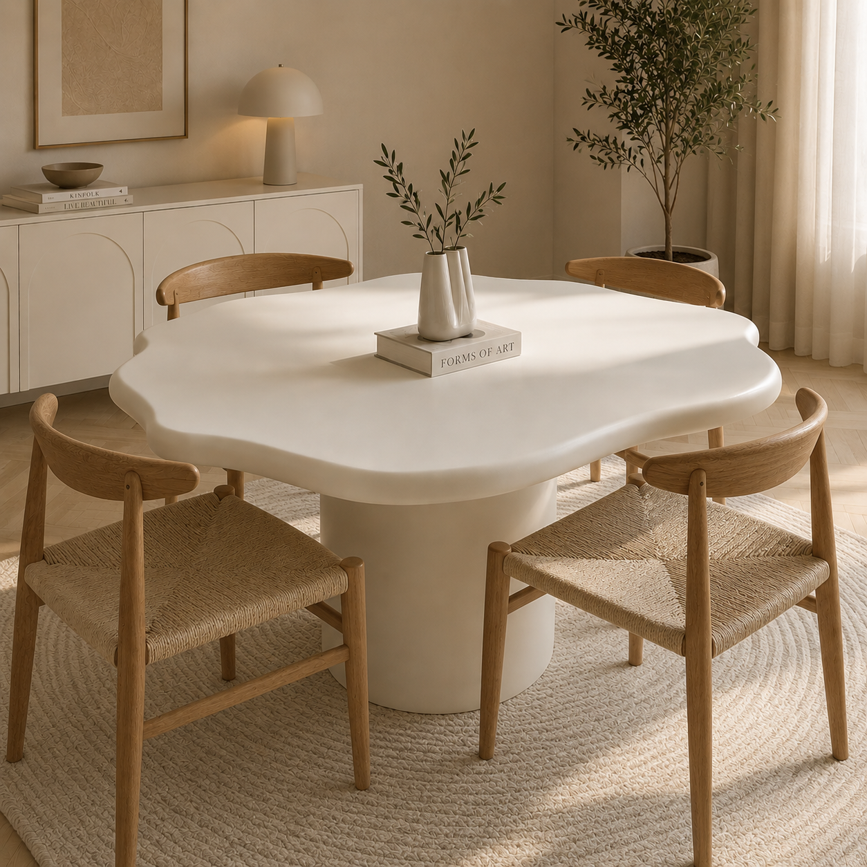 Ventana eettafel – wit MDF