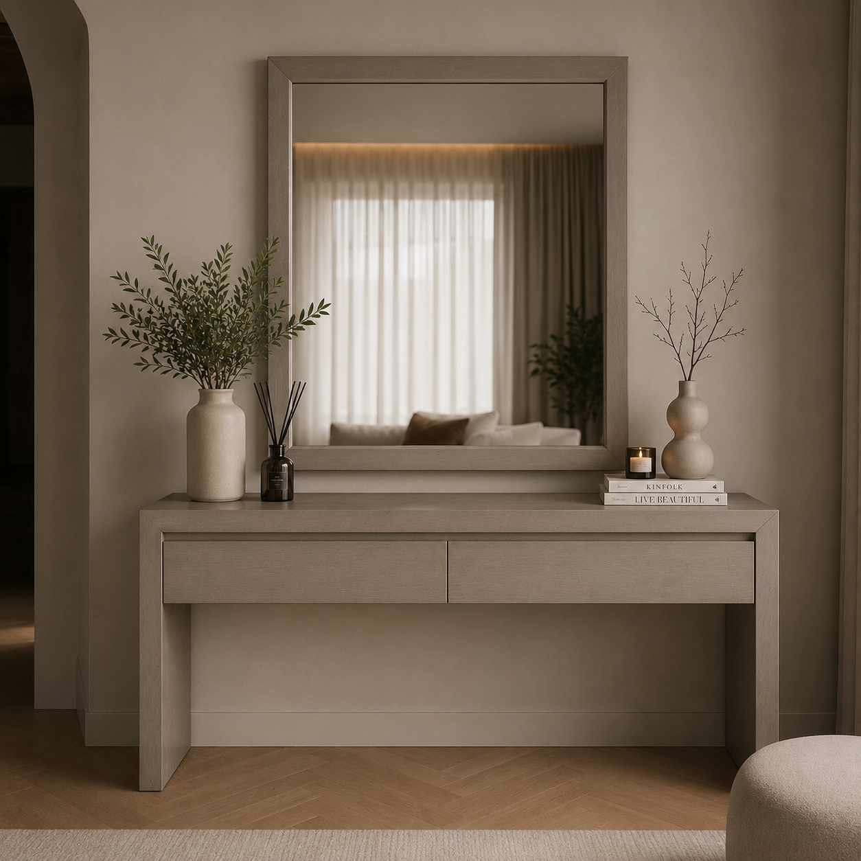 Rotterdam consoletafel - Platin 3 eiken